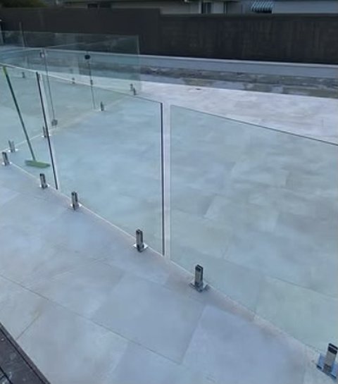 Tiled outdoor terrace